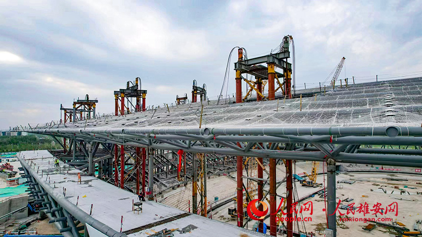 雄安體育中心項目建設現場。北京城建集團供圖