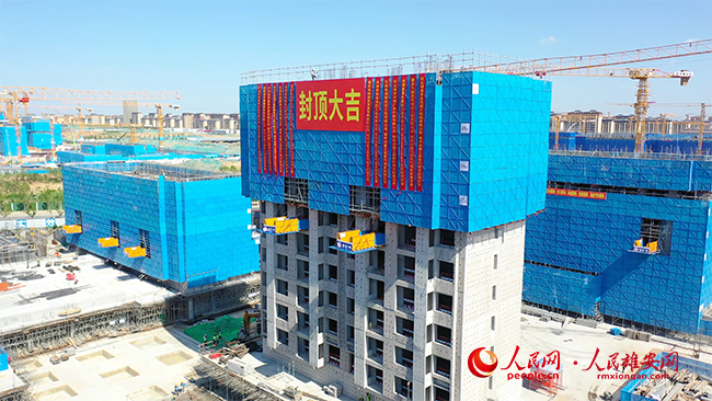 容西片區F單元安置房及配套設施項目F5標段建設現場。中冶建工供圖