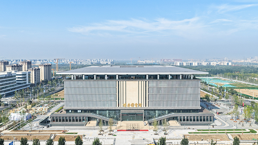 雄安圖書館航拍圖。胡忠攝